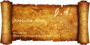 Jovicza Alex névjegykártya