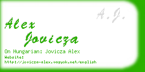 alex jovicza business card